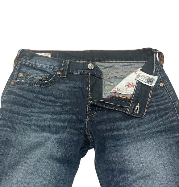 True Religion Ricky Relaxed Straight Dark Wash Jeans Size 33 - Picture 5 of 8